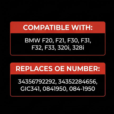 Powkos rear brake pad wear sensor label; compatible with BMW F20/F21/F30/F31/F32/F33 and 320i/328i.