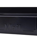 Townhouse Wall Mount Mailbox in Black, Small Capacity Galvanized Steel Build, Rust Resistant Powder Coat, Built to Last, Made in the USA.