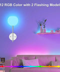 Chrome Battery Operated Wall Sconces Set of 2, Rechargeable Wireless Wall Lights with Milky White Frosted Glass, 12 RGB and 3CCT Dimmable in a cozy living room setting.