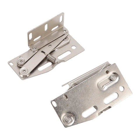 Two Sets Steel Cabinet Door Hinges With Cupboard Hinges 45 Degree Down Flip Scissor Spring Design Beefed Up Rust Resistant