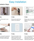 Installation steps for WiFi Smart Double Light Switch 3-Way That Plays Nice With Alexa And Google Home, no hub needed.