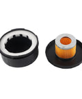 Two Pack Air Compressor Intake Filter Sound Muffler Quieting Kit, black and orange silencing filter components, 3/4 Inch (25mm)