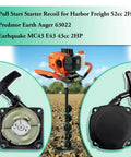 Pull Start Recoil 63022 Fits 52cc 2HP Harbor Freight Predator Earth Auger Quake MC43 with starter kit components