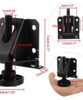 Beefy Black Adjustable Furniture Leveling Feet 10 Pack for Tables Chairs and Cabinets with size measurements and frame detail