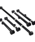 Bolt-On Rear Upper And Lower Adjustable Control Arm Kit With Rear Panhard Track Bar For 0-6 Inch Lift Fits 2009-2024 RAM 1500 And 2020-2024 Jeep Gladiator, 5 black steel arms