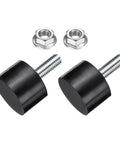 2 Pack M8 Thread Rubber Mounts Vibration Isolators 30 X 20mm Cylindrical Shock Absorbers With Studs And Non Slip Nuts Tough Durable Build For Machinery Equipment Automotive Projects black rubber mounts with M8 studs and stainless nuts