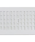 4 Inch By 10 Inch Plastic Floor Register White With Durable Lattice Design, top view showing lattice grid pattern