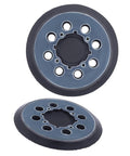 Huge Pack Of 5 Inch Nylon Sanding Discs For DWE64233 Sander With Hook And Loop Backing showing two sanding discs from above.