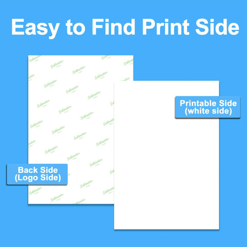 Front and back view of Sublimation Paper For Inkjet Printers 150 Sheets 13 By 19 Inches 120Gsm Heat Transfer Paper