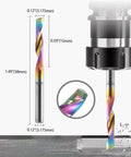CNC router bits set: 5pc Amazon DLC-coated solid carbide single-flute end mills, 1/8 in shank, 15 mm cutting length