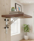 Heavy Duty L Shape Wall Shelf Bracket For Kitchen Bathroom Garage Storage, Rust Resistant 304 Stainless Steel Construction, mounted