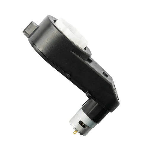Side view of 24V Gearbox With Electric Motor For Kids Ride On Cars, featuring high torque transmission and hardened gears.