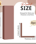 Self Adhesive Rubber Corner Protectors For Walls And Furniture, Brown Baseboard Edge Guards, showing 10x3.5 cm size dimensions