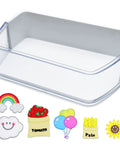 Right Side Refrigerator Door Shelf Basket Bin Replacement For RF260 RF261 RF263 Beaesr With 6 Magnets, Easy Install