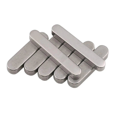 Round Ended Feather Key For Drive Shaft With Parallel Keysteel In A2 Stainless Steel M4 M4x4x18 product image, stack of keys