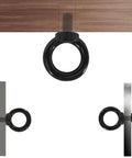 Two Pack M10 Lifting Eye Bolts Stainless Steel 304 Heavy Duty Shoulder Eye Bolts Black Finish installed in different views
