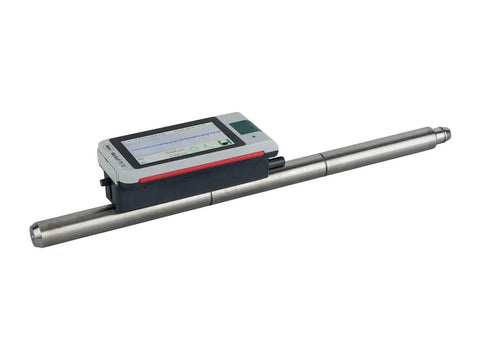 Marsurf PS 10 Portable Roughness Measuring Unit With 5 Um Stylus And Smartphone Style Touch Screen Display For Fast On The Go Surface Roughness Measurements on stand
