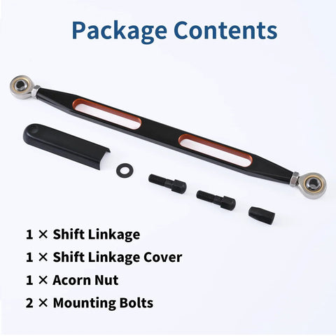 Shift Linkage Shifter For Harley Touring Motorcycles Softail Dyna Street Glide Road King Electra Glide Trike 1980 To 2024 Two Tone Black Orange Design Durable Aluminum Construction Easy Install, parts included