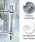 Stainless Steel Shower Door Handle For Glass Enclosures Built Tough Grab Bar With Adjustable Hole Distance 304 Grade Durable Bathroom Accessory Includes Hardware 250mm Length on glass door