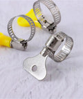 50Pcs Premium Stainless Steel Hose Clamp Kit With Adjustable Worm Drive Gear Levers Perfect For Air Fuel Water Lines Durable Leak Proof Seal 8-44mm, metal clamps