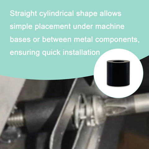 Heavy Duty M10 Rubber Spacer 10 mm ID, 20 mm OD, 20 mm High NBR Bushing used in machinery for noise dampening