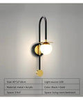 Smooth Matte Iron Wall Lamp Serving Prime Glareless Bedside Reading Glow With Quick Three Color Toggle Sleek Nordic Vibe Setup For Bedroom Study Corridor And Living Room Spaces - black and gold design on wall