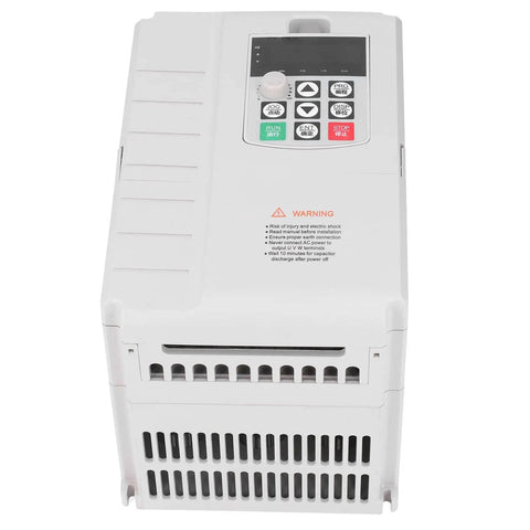 Three Phase VFD Drive 380V 5.5KW Inverter With 0 To 400Hz Range, Eight Stage Programmable PID Control, RS485 Communications For Motor Speed Control, A Real Workhorse For Pumps Fans And Industrial Gear front view