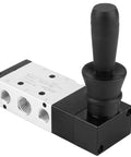 Manual Pneumatic Valve Hand Lever Control For 5 Port 3 Position Air Circuit Hand Lever Operated Solenoid Valve with black lever