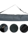 Large Capacity Yoga Mat Carrier Bag With Adjustable Shoulder Strap And Full Zip Closure Ventilated Waterproof Lining Pocket For Keys Phone And Music Player Perfect Gym Travel And Yoga Sessions displayed hanging.