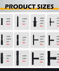 Solid 120 Pc Universal Auto Vacuum Line Kit With 5 Ft Hoses In All Sizes Plus 64 Connectors And Caps For Pro DIY Car Repairs And Quick Fixes, size chart