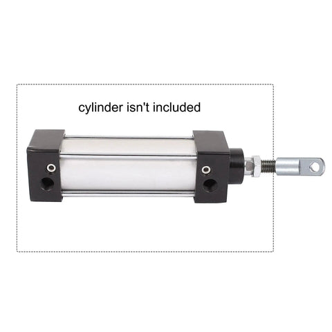 Air Cylinder Rod Clevis End I Type Connector With M8x1.25 Female Thread And 42mm Length, Beefy Alloy Construction, Pneumatic System Accessory, Pack Of 2, For Industrial Machinery And DIY Projects, installed on rod end