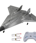 4 Channel RC Plane With 2.4GHz Radio For Beginners, Lightweight EPP Foam Jet With SR 72 Recon Look, gray plane with remote and batteries