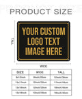 Custom Outdoor Metal Sign Make Your Own Personalized Sign Add Text Photo Or Logo For Office Home Bar Indoor Outdoor Use 8x12 Inches Weatherproof Finish With Multiple Colors And Fonts, size chart included