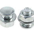 4 Pack Cable Anchor Bolts For Bicycle Brake Cables Cantilever Regulator Clamps With Nuts And Washers, iron alloy, close-up view