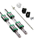 Two Pack Linear Rail Kit With RM1605 2000mm Ballscrew For DIY CNC Routers Lathes And Mills Includes End Supports BF12 BK12 DSG16H Nut