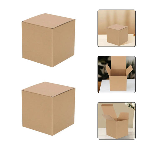 Six Pack Kraft Paper Shipping Boxes For Small Biz Packaging Supplies Sturdy Corrugated Boxes With Enhanced Rigidity For Sample Shipments And Moving Ideal Cardboard Mailers And Packaging Solutions, open and closed views
