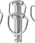 Top Shelf Saddlebag Mount Pins For Harley Touring Quick Release Bail Studs, chrome heavy duty motorcycle fasteners in a pack of four.