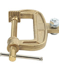 Top Tier 1000 Amp Brass Welding Earth Clamp With C Type Screw Design close-up showing durable brass material for heavy-duty jobs.
