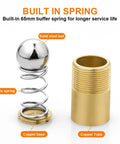 Copper tube and solid steel ball spring mechanism from Door Ball Catch Replacement Kit 6 Pack, Adjustable Closet Ball Bearing Door Latch, Built Tough All Metal Construction With Solid Brass Body And Stainless Steel Strike Plate, Black Finish, Smooth, Quiet Close For Interior Doors