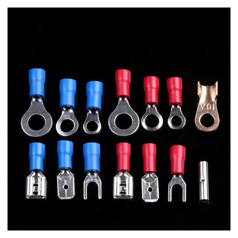 Top Quality 300 Pc Crimp Connector Assorted Set With Insulated Butt Ends For Electrical Wiring Red And Blue Copper Terminals Kit To Finish Any Job Right, assorted ring and fork terminals