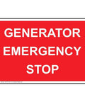 Generator Emergency Stop Sign 10x7 Inch Plastic For Electrical Panels Chemical And Moisture Resistant Indoor And Outdoor Use Laminated Made In USA High Visibility Safety Sign For Shops And Generators