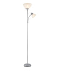 72 Inch Floor Lamp With Adjustable Reading Light Torchiere, Slim Space Saving Design For Living Room Bedroom Or Office, Super Bright Modern Transitional Lighting, Easy To Assemble.