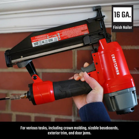 Craftsman 6 Gallon Pancake Air Compressor And 3 Piece Nail Gun Combo Kit With Oil Free Pump 25 Foot Hose Finish Brad Pin Nailer For Home Shop Projects Portable Lightweight Design