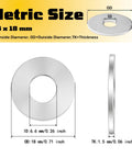 Heavy Duty M6 Stainless Steel Flat Washers 18 Mm Fender Style For Screws And Bolts 304 Stainless 50 Pcs Home And Industrial Use