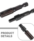 Hanger Bolt And Threaded Insert Driver Kit With Self Tapping Socket Adapters One Quarter Inch Hex Shank Chromium Vanadium Steel Drill Attachments For M6 M8 M10 Quick Install Durable Pro Grade DIY Tool Set, M6 and M8 drivers