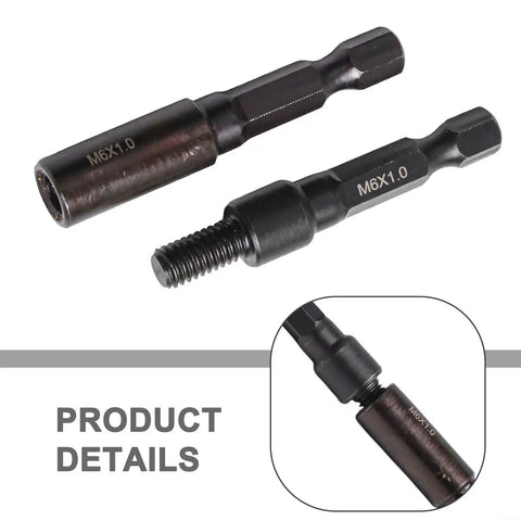 Hanger Bolt And Threaded Insert Driver Kit With Self Tapping Socket Adapters One Quarter Inch Hex Shank Chromium Vanadium Steel Drill Attachments For M6 M8 M10 Quick Install Durable Pro Grade DIY Tool Set, M6 and M8 drivers
