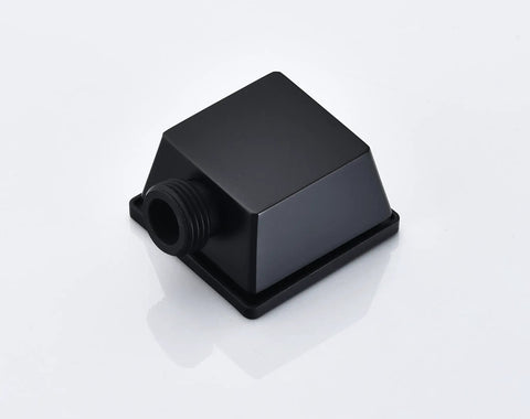 Matte Black Square Wall Elbow For Handheld Shower Durable Solid Brass Fitting With One Half Inch IPS Female Inlet And One Half Inch NPSM Outlet