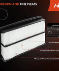 Beefed-Up Engine Air Filter Compatible With Hyundai Santa Fe 2019 2020 Palisade 2020 2022 rigid panel with fine pleats