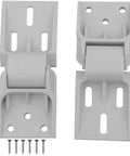 Two Pack Universal Freezer Hinges For Chest Freezers And Refrigerators, 3 Hole Counterbalance Friction Folding Door Hinges, 95 To 110 Degree Adjustable Grey Plastic Replacement Parts