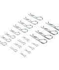 Heavy Duty 100 Pc R Cotter Pin Set Galvanized Carbon Steel Cotter Pins In 6 Sizes M1 To M2.5 For Tractors Trailers Cars And Machinery